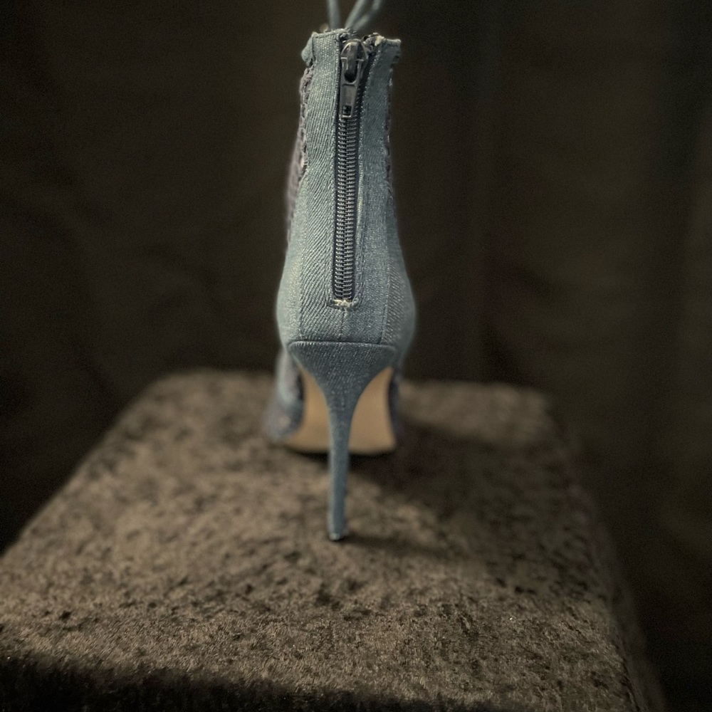 Denim Tie Up Heels